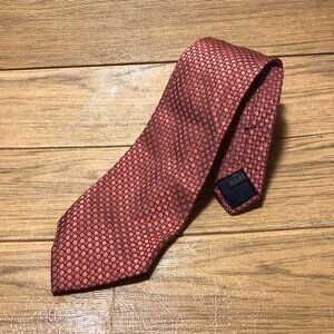 Burberry tie, coral orange, 100% silk, classy